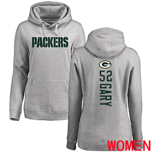Green Bay Packers Ash Women #52 Gary Rashan Backer Nike NFL Pullover Hoodie Sweatshirts->nfl t-shirts->Sports Accessory